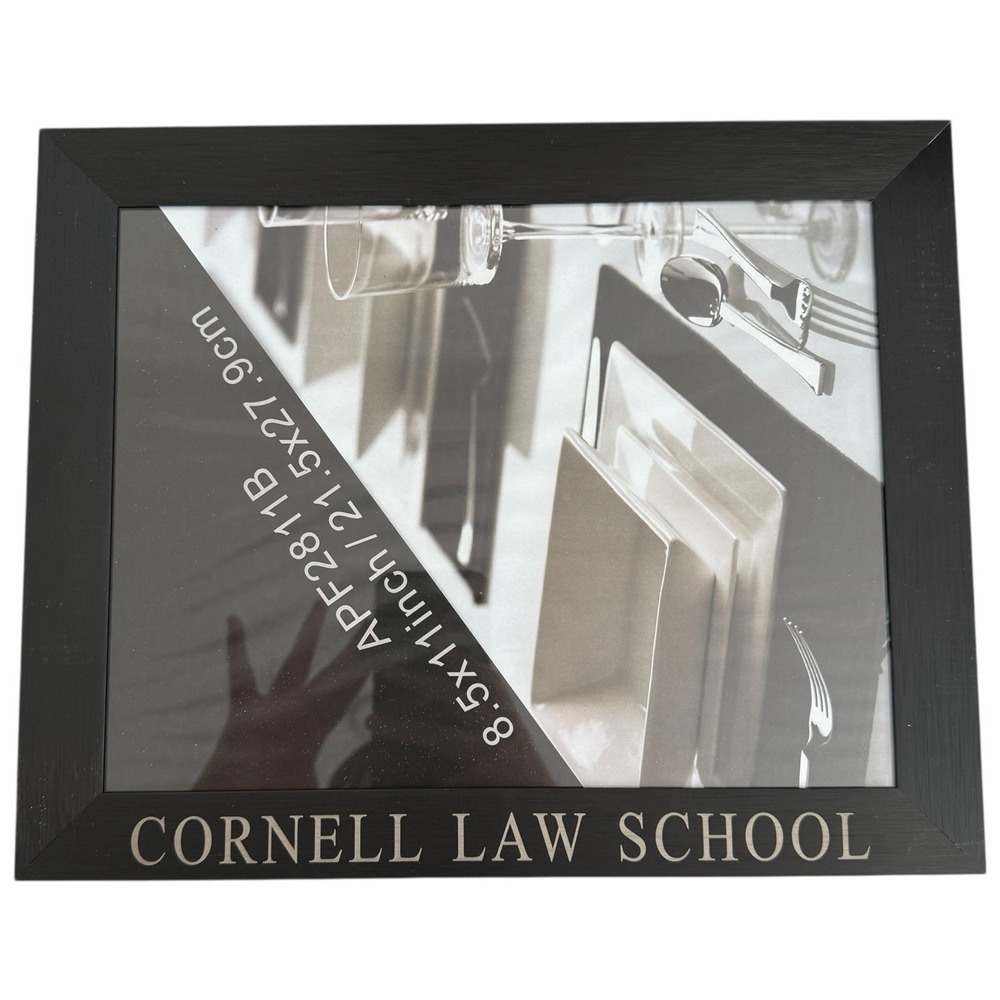 New Cornell Law School Diploma Frame‎ 8.5x11 Black Certificate Display
